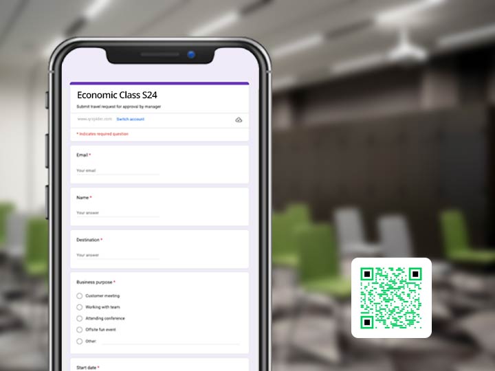  รหัส QR ของ Google Foem